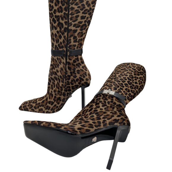 Versace Animal Print Heeled Boots - Picture 4 of 7